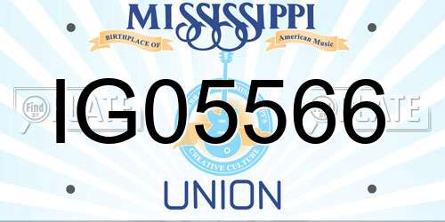 IG05566 Mississippi License Plate