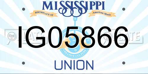 IG05866 Mississippi License Plate