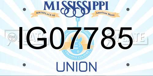 IG07785 Mississippi License Plate