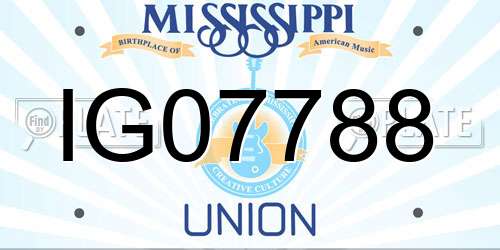 IG07788 Mississippi License Plate