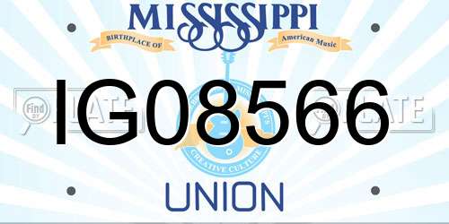 IG08566 Mississippi License Plate