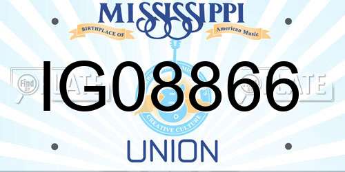 IG08866 Mississippi License Plate