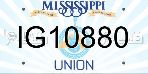 IG10880 Mississippi License Plate