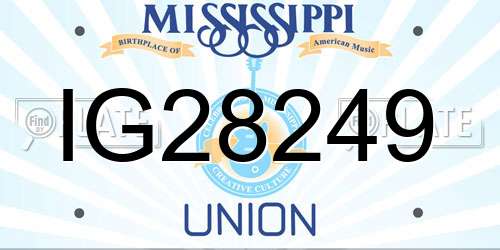 IG28249 Mississippi License Plate