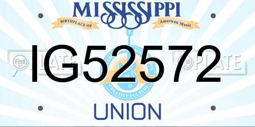 IG52572 Mississippi License Plate