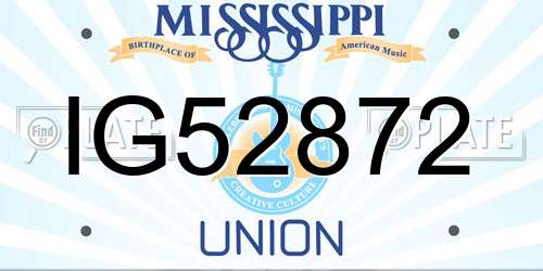 IG52872 Mississippi License Plate