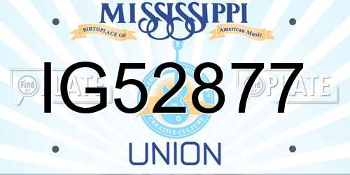IG52877 Mississippi License Plate