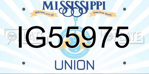 IG55975 Mississippi License Plate