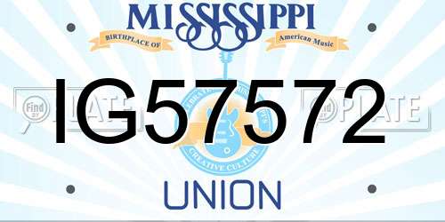 IG57572 Mississippi License Plate
