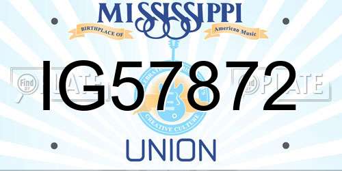IG57872 Mississippi License Plate