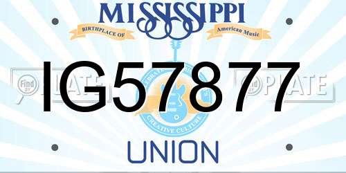 IG57877 Mississippi License Plate