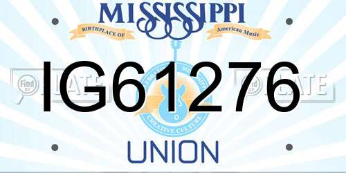 IG61276 Mississippi License Plate