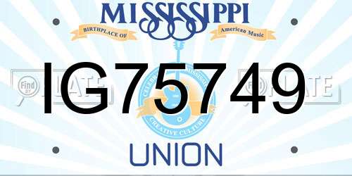 IG75749 Mississippi License Plate