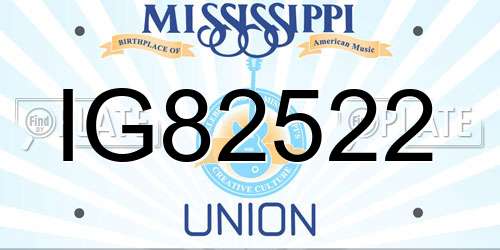 IG82522 Mississippi License Plate