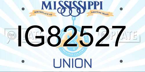 IG82527 Mississippi License Plate