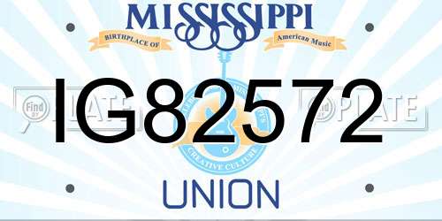 IG82572 Mississippi License Plate