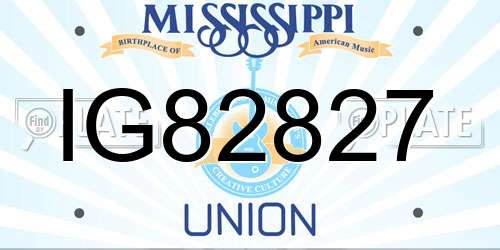 IG82827 Mississippi License Plate
