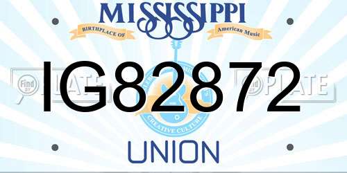 IG82872 Mississippi License Plate