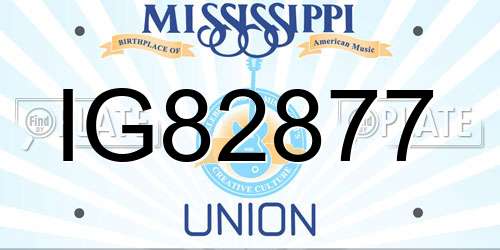 IG82877 Mississippi License Plate