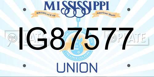 IG87577 Mississippi License Plate