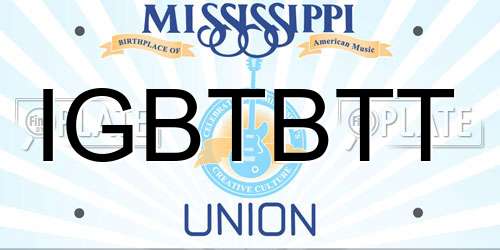 IGBTBTT Mississippi License Plate