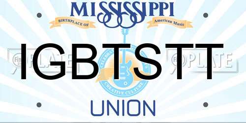 IGBTSTT Mississippi License Plate