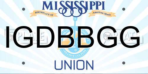IGDBBGG Mississippi License Plate