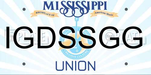 IGDSSGG Mississippi License Plate