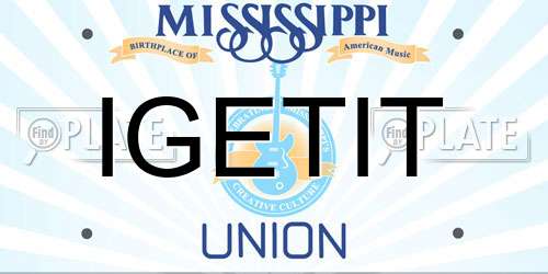 IGETIT Mississippi License Plate