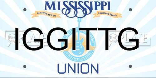 IGGITTG Mississippi License Plate