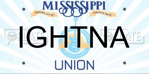 IGHTNA Mississippi License Plate