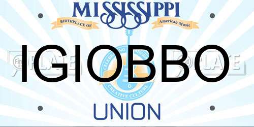 IGIOBBO Mississippi License Plate