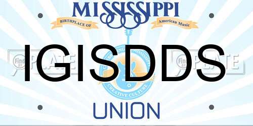 IGISDDS Mississippi License Plate