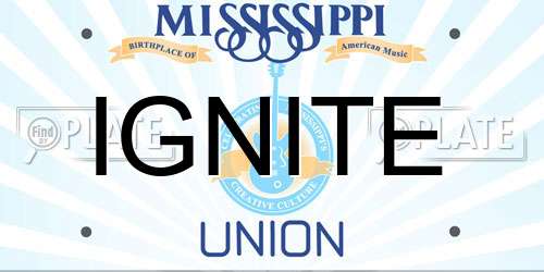 IGNITE Mississippi License Plate