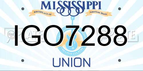 IGO7288 Mississippi License Plate