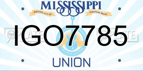 IGO7785 Mississippi License Plate