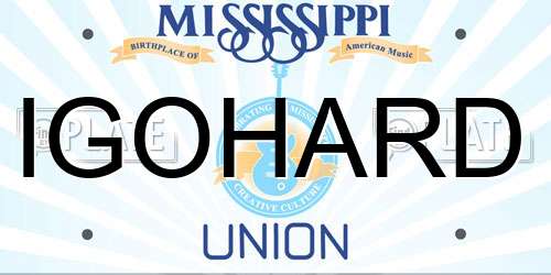 IGOHARD Mississippi License Plate