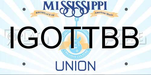 IGOTTBB Mississippi License Plate
