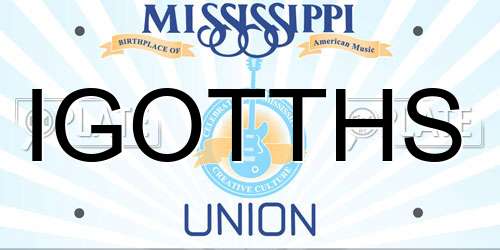 IGOTTHS Mississippi License Plate