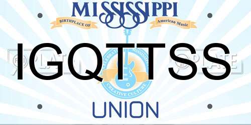 IGQTTSS Mississippi License Plate