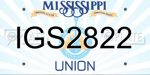 IGS2822 Mississippi License Plate