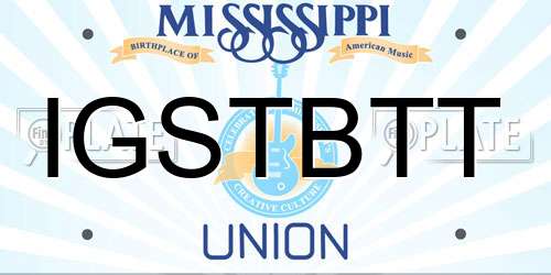 IGSTBTT Mississippi License Plate