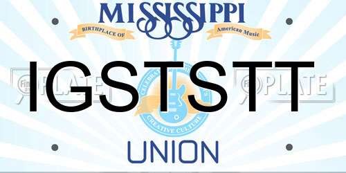 IGSTSTT Mississippi License Plate