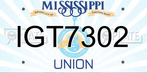 IGT7302 Mississippi License Plate