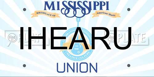 IHEARU Mississippi License Plate
