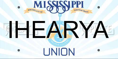 IHEARYA Mississippi License Plate