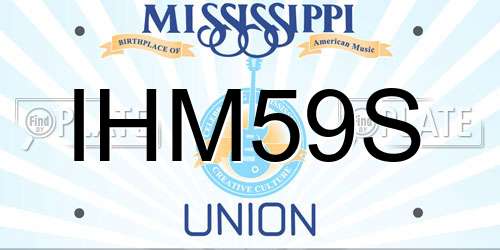 IHM59S Mississippi License Plate