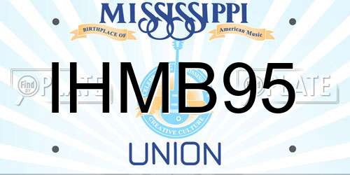 IHMB95 Mississippi License Plate