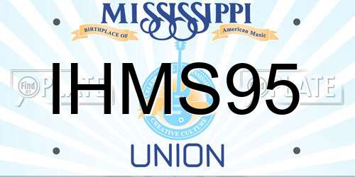 IHMS95 Mississippi License Plate