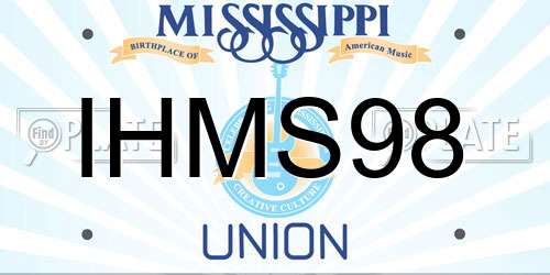 IHMS98 Mississippi License Plate